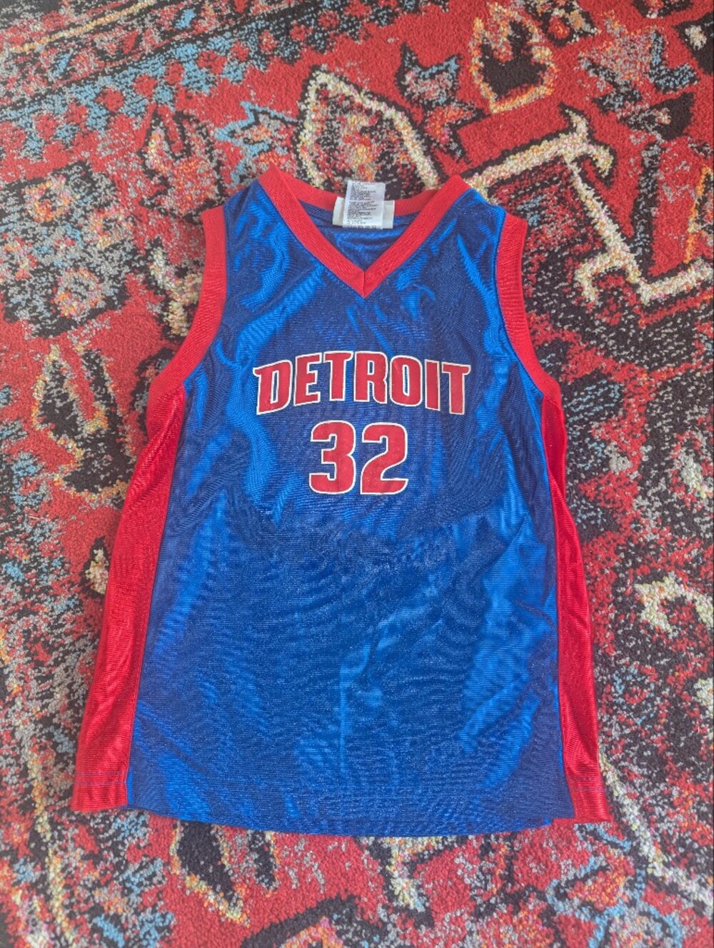 NBA Kids Detroit Blue and Red Basketball Jersey Top